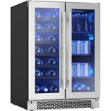 Brisas Wine Bev Cooler, 24in UC, SS+Gls, Fr Dr, 2Z