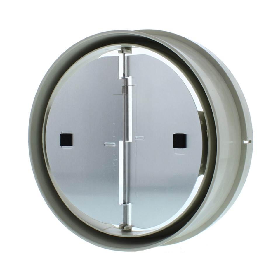 Zephyr - 7'' round damper with collar - White