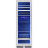 Presrv Wine And Bev Cooler, 24'' Full Size, SS And Glass, Reversible, 2 Zones