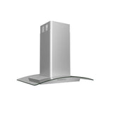 Zephyr - Milano Connect Island, 90cm, SS, LED, ACT - Stainless Steel