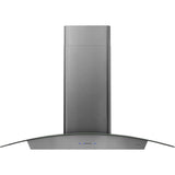 Zephyr - Ravenna Wall, 30in, Black SSPlusGray Glass, LED - Black Stainless Steel