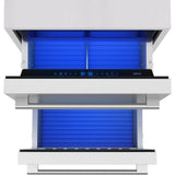Presrv Refrigerator Drawers, 24in Compact, Outdoor, SS, 2 Zone