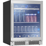 Presrv ADA Beverage Cooler, 24in Compact, SS and Glass, Reversible Door  and  Lock, 1 Zone