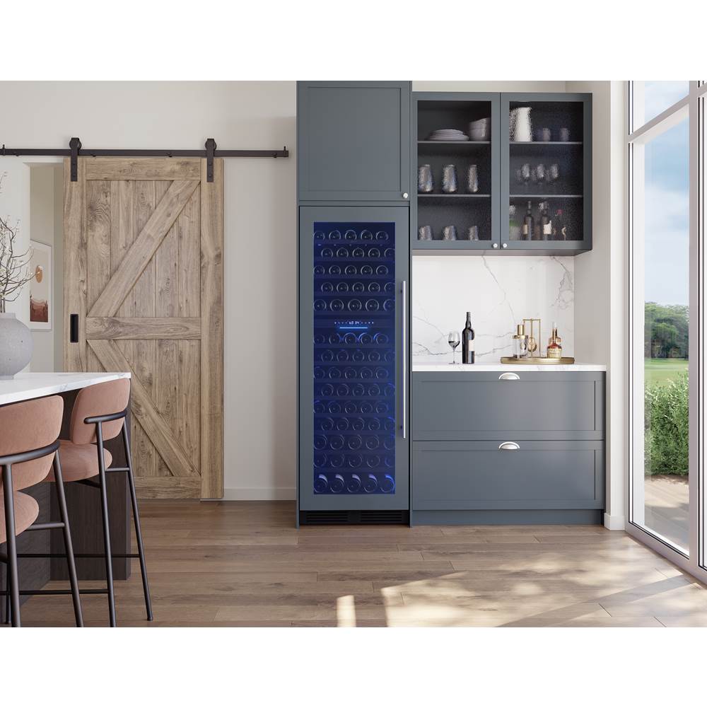 Presrv Wine Cooler, 24'' Full Size, Panel Ready And Glass, Reversible, 2 Zones