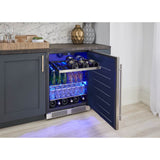 Presrv ADA Beverage Cooler, 24in Compact, SS, Reversible Door  and  Lock, 1 Zone