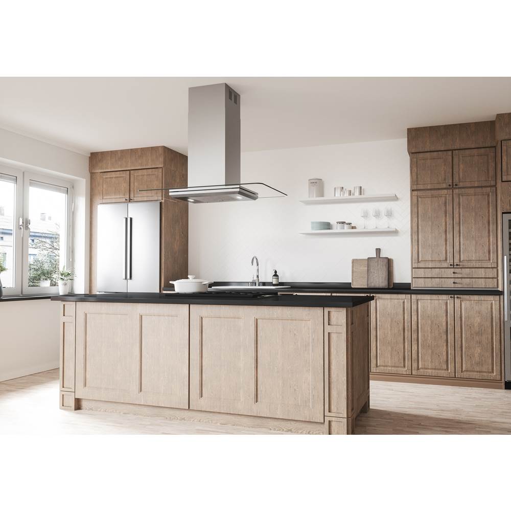 Verona, Island, 90cm, SS and Glass, LED, ACT