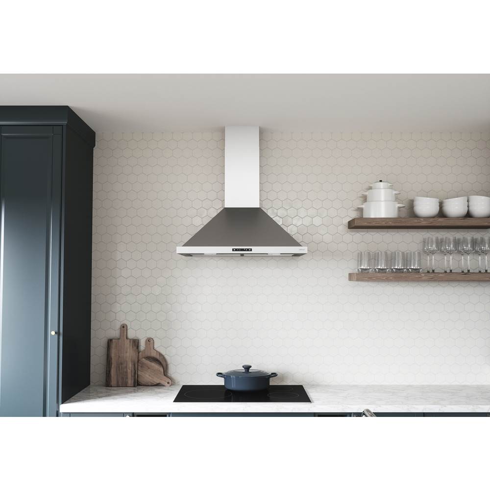Ombra, Wall, 30'', Black SS, 600 CFM