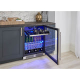 Presrv ADA Beverage Cooler, 24in Compact, SS and Glass, Reversible Door  and  Lock, 1 Zone