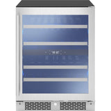 Presrv ADA Wine Cooler, 24in Compact, SS and Glass, Reversible Door  and  Lock, 2 zones
