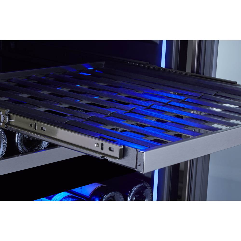 Presrv Wine Cooler, 24'' Full Size, SS And Glass, Reversible, 1 Zone