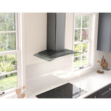 Ravenna Wall, 90cm, Black SSPlusGray Glass, LED