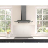 Ravenna Wall, 90cm, Black SSPlusGray Glass, LED