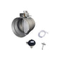 Zephyr - 8'' round universal make-up air damper kit, up to 1,000 CFM - Silver