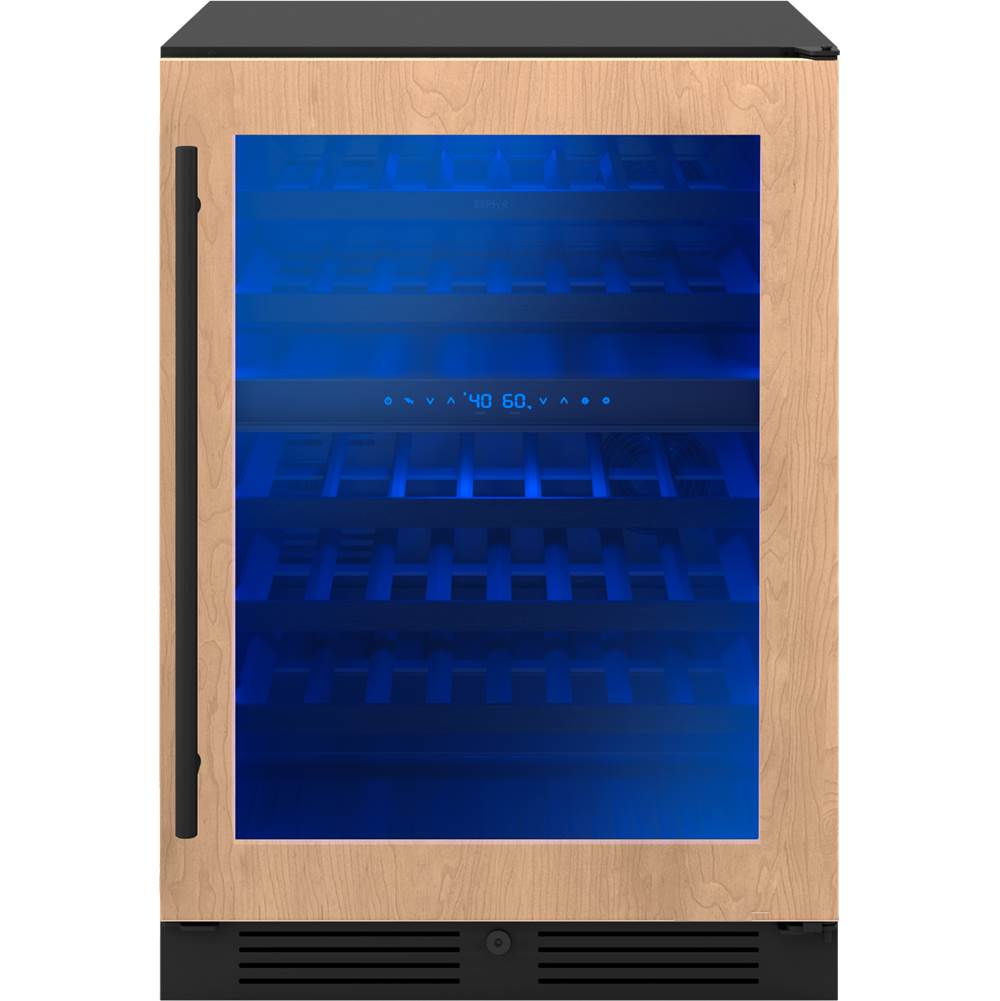 Presrv wine cooler, 24'' compact, panel-ready and glass, reversible, 2 zones