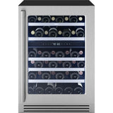 Zephyr - Presrv Pro Wine Cooler, 24in Under Cabinet, SS plus Glass, Reverse Door, 2 Zone - Stainless Steel,Glass