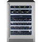 Zephyr - Presrv Pro Wine Cooler, 24in Under Cabinet, SS plus Glass, Reverse Door, 2 Zone - Stainless Steel,Glass