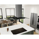 Ravenna Island, 90cm, Black SSPlusGray Glass, LED