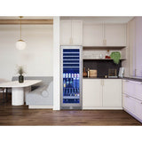 Presrv Wine And Bev Cooler, 24'' Full Size, SS And Glass, Reversible, 2 Zones