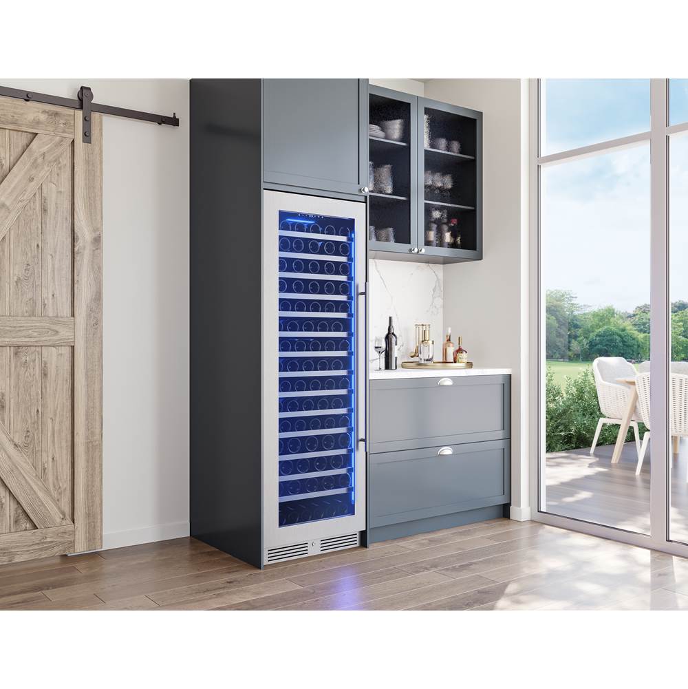 Presrv Wine Cooler, 24'' Full Size, SS And Glass, Reversible, 1 Zone