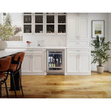 Presrv Pro Beverage Cooler, 24in Under Cabinet, SS plus Glass, Reverse Door, 1 Zone