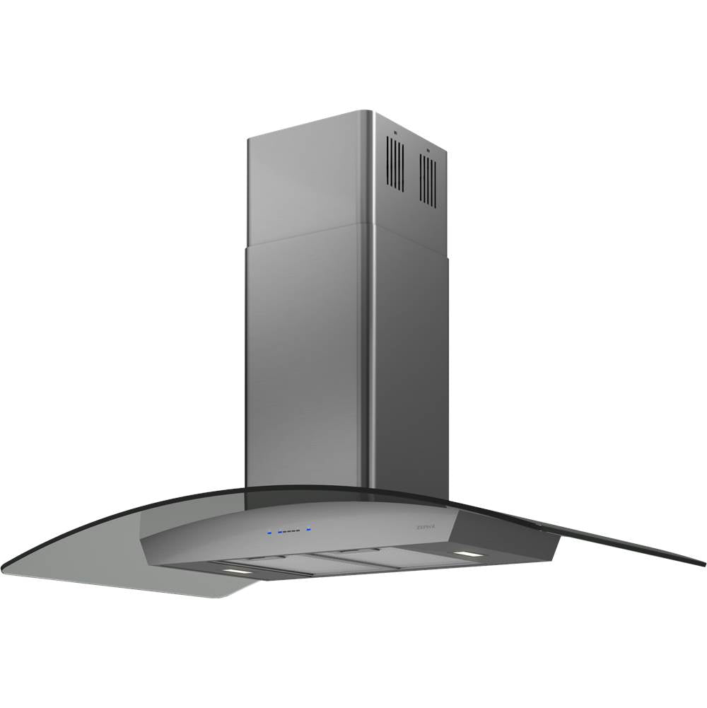 Ravenna Island, 42in, Black SSPlusGray Glass, LED