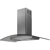 Ravenna Island, 90cm, Black SSPlusGray Glass, LED