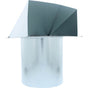 Zephyr - 7'' round inlet cap w/bird screen - Silver