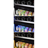 Presrv Wine And Bev Cooler, 24'' Full Size, SS And Glass, Reversible, 2 Zones