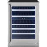 Presrv Pro Wine Cooler, 24in Under Cabinet, SS plus Glass, Reverse Door, 2 Zone