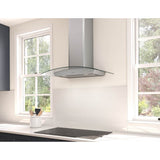 Ravenna Wall, 30in, Black SSPlusGray Glass, LED