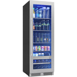 Presrv Beverage, 24'' Full Size, SS And Glass, Reversible, 1 Zone