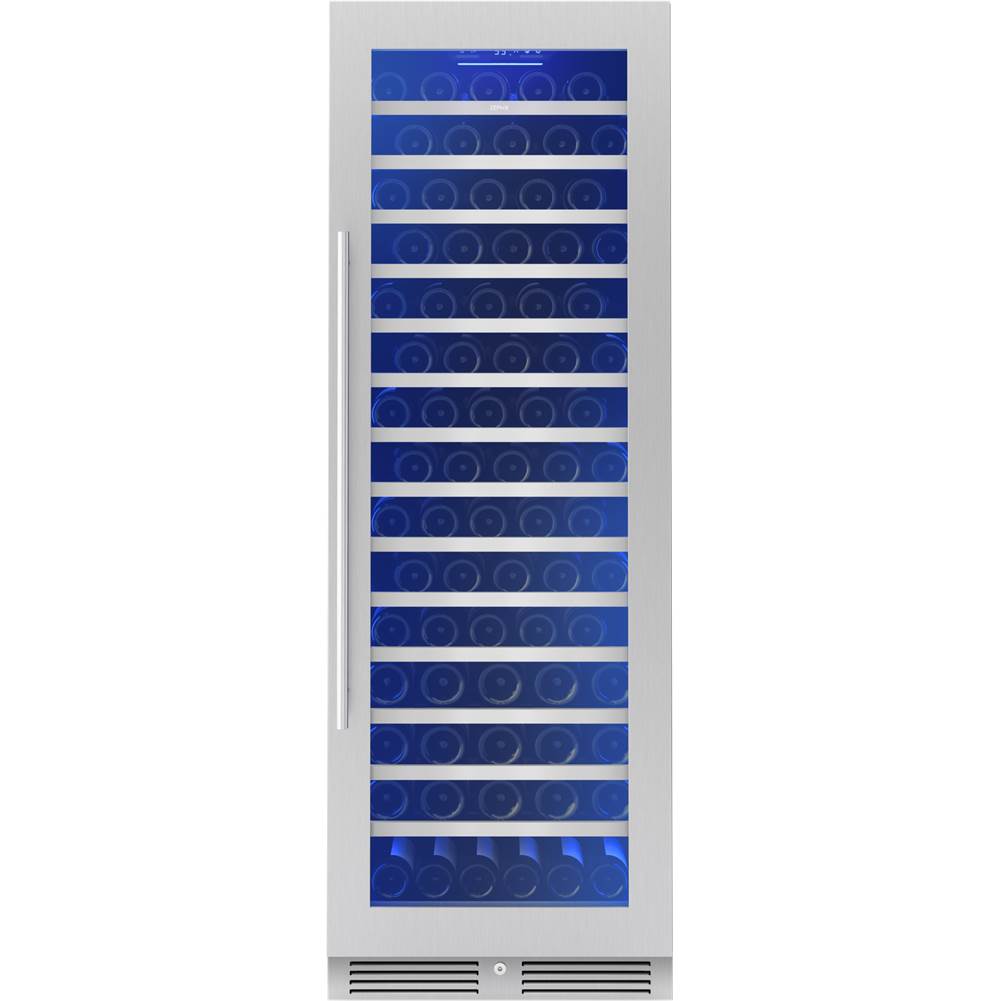Zephyr - Presrv Wine Cooler, 24'' Full Size, SS And Glass, Reversible, 1 Zone