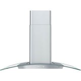 Zephyr - Brisas Curved Glass Wall, 36'' G, ACT, LED - Stainless Steel,Glass