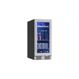 Zephyr - Presrv Beverage, 15'' Compact, SS and Glass, Reversible, 1 Zone
