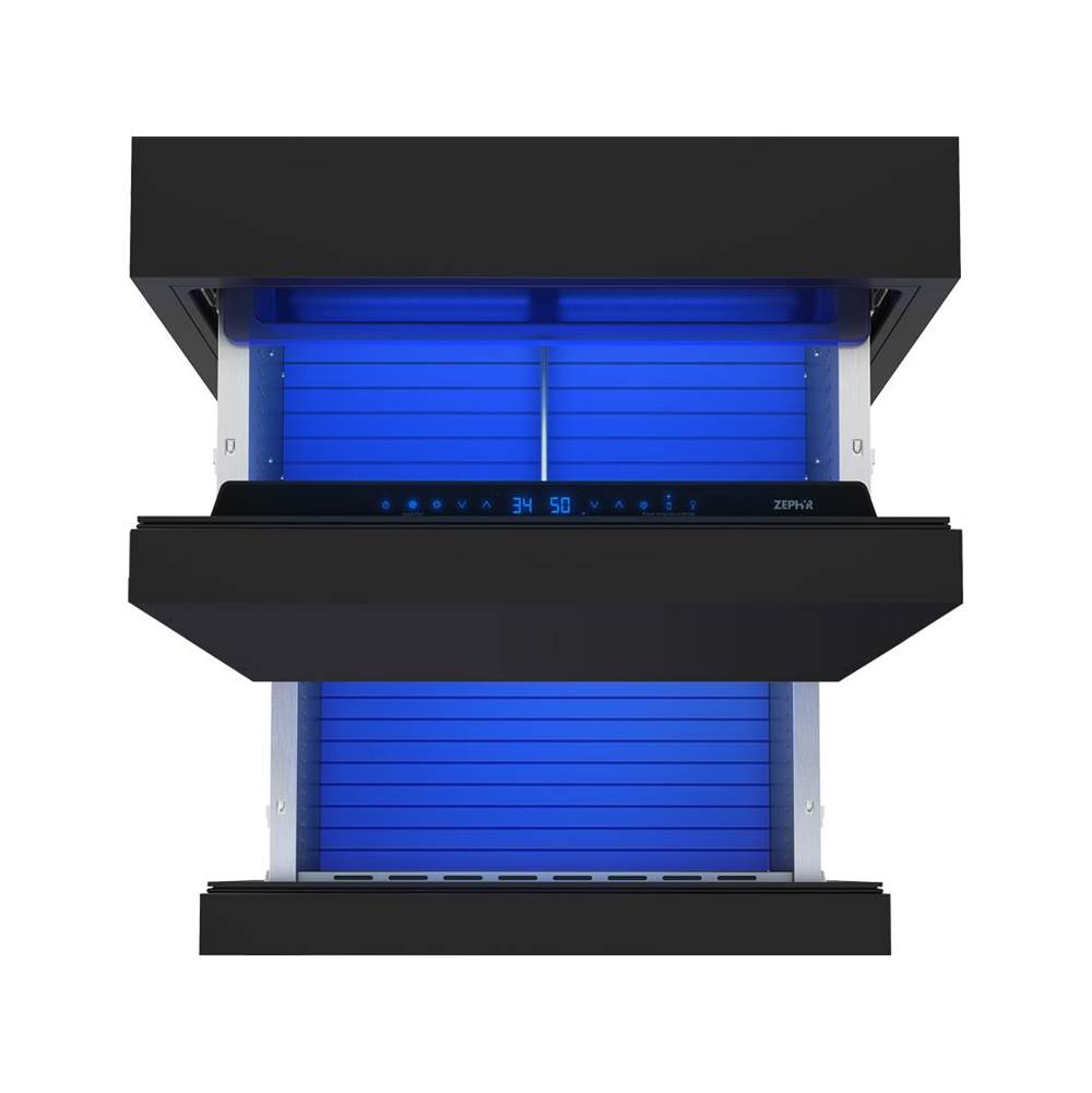 Presrv Refrigerator Drawers, 24'', Panel Ready, 2 Zones