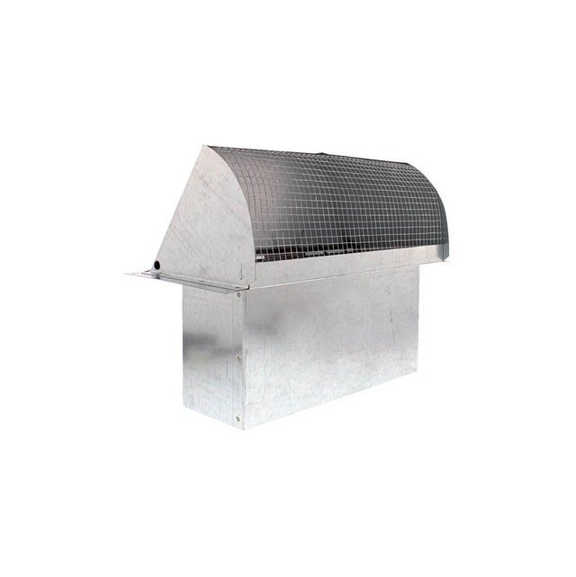 Zephyr - 3-1/4''x10'' exhaust cap w/damper and bird screen - Silver