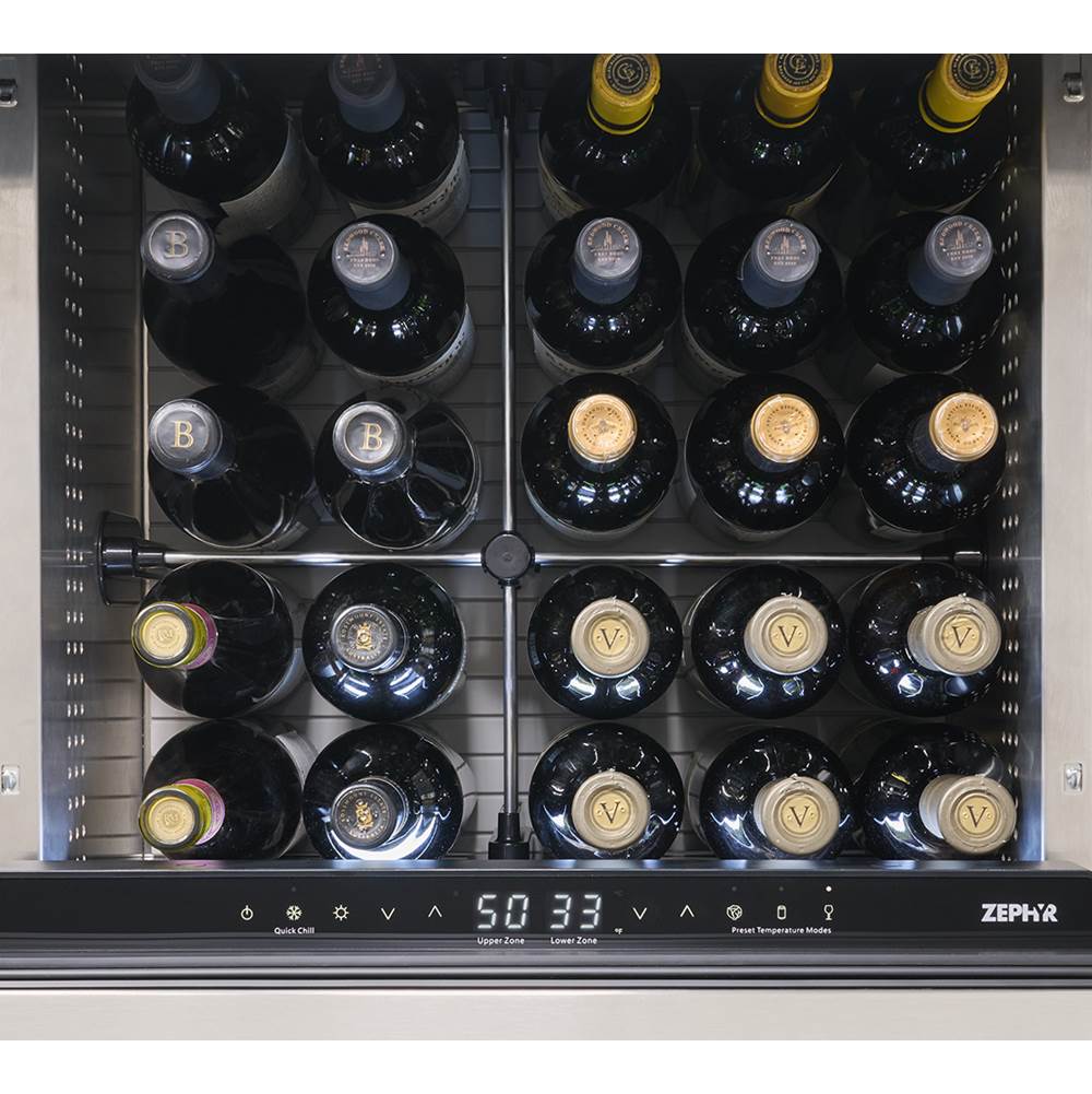 Presrv Refrigerator Drawers, 24in Compact, Outdoor, SS, 2 Zone
