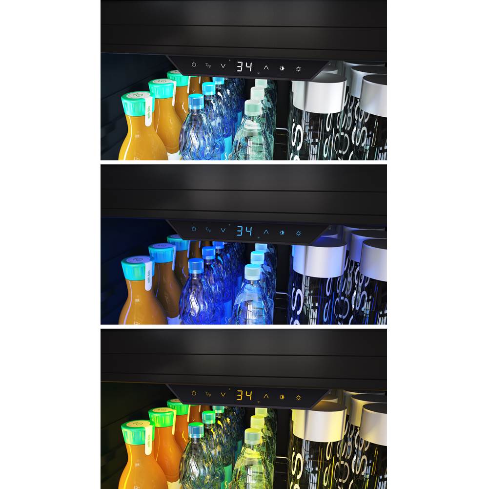 Presrv Beverage, 24'' Full Size, SS And Glass, Reversible, 1 Zone