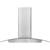 Zephyr - Ravenna Wall, 30in, SSPlusClear Glass, LED - Stainless Steel Plus Glass