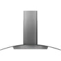 Zephyr - Ravenna Island, 90cm, Black SSPlusGray Glass, LED - Black Stainless Steel