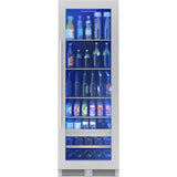 Zephyr - Presrv Beverage, 24'' Full Size, SS And Glass, Reversible, 1 Zone