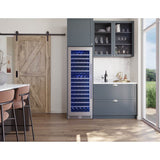 Presrv Wine Cooler, 24'' Full Size, SS And Glass, Reversible, 2 Zones