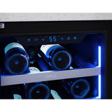 Presrv Wine Cooler, 15'' Compact, SS and Glass, Reversible, 1 Zone