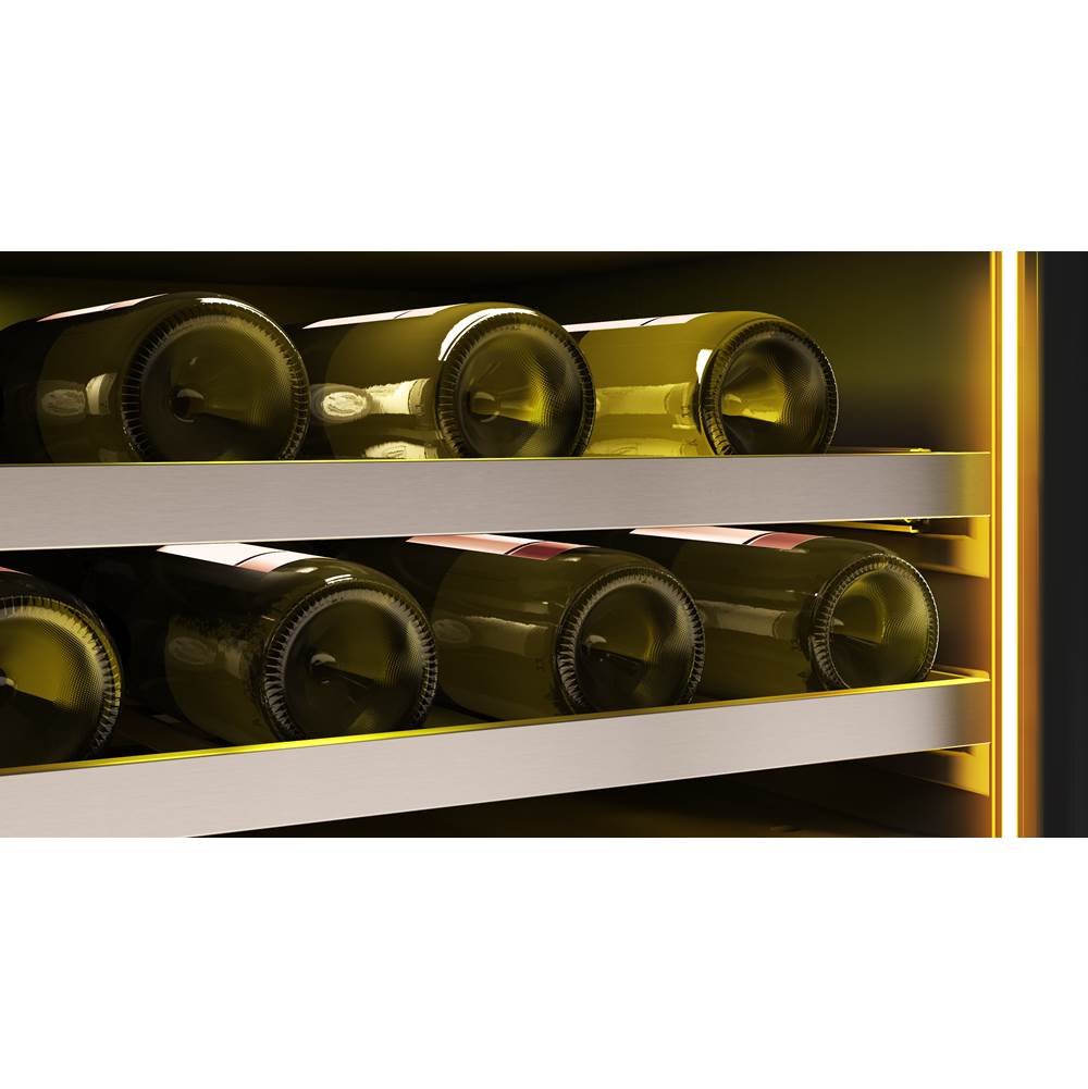 Presrv wine cooler, 24'' compact, Stainless Steel and glass, reversible, 1 zone