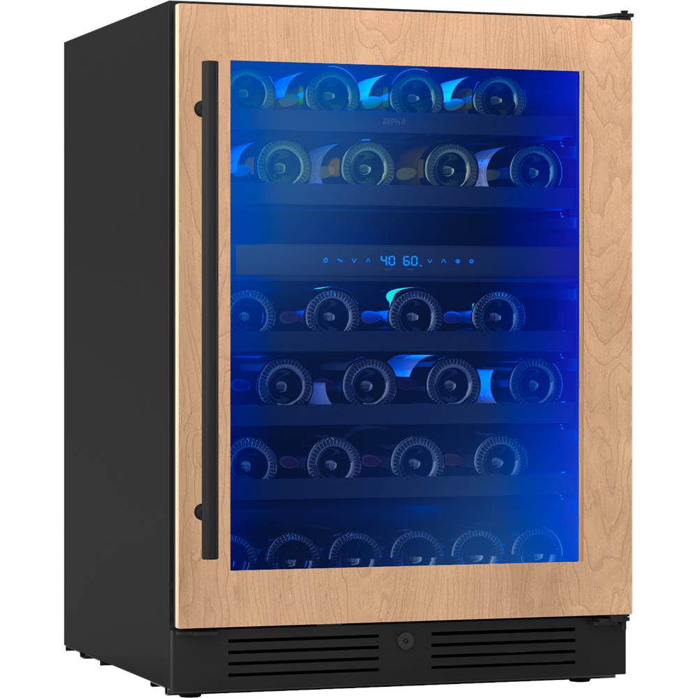 Presrv wine cooler, 24'' compact, panel-ready and glass, reversible, 2 zones