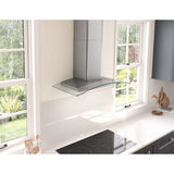 Ravenna Wall, 30in, Black SSPlusGray Glass, LED