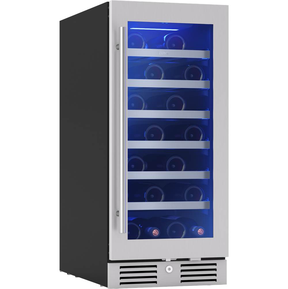 Presrv Wine Cooler, 15'' Compact, SS and Glass, Reversible, 1 Zone