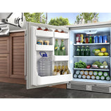 Presrv refrigerator, 24'' compact, outdoor ss, reversible, lock, 1 zone