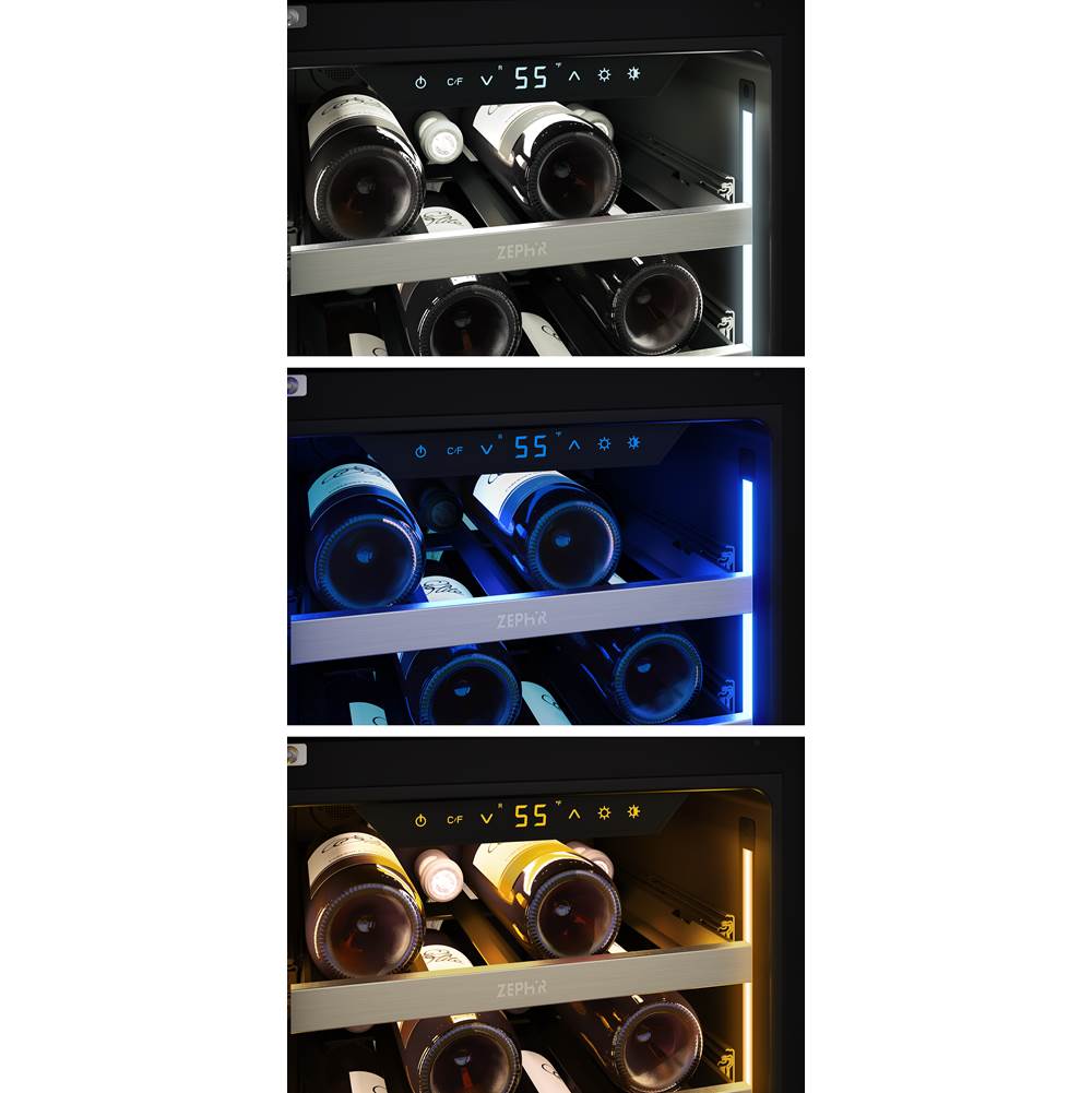 Presrv Wine Cooler, 15'' Compact, SS and Glass, Reversible, 1 Zone