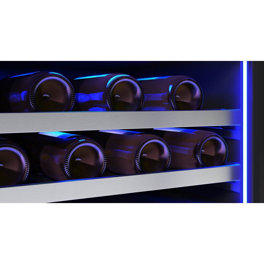 Presrv wine cooler, 24'' compact, Stainless Steel and glass, reversible, 1 zone